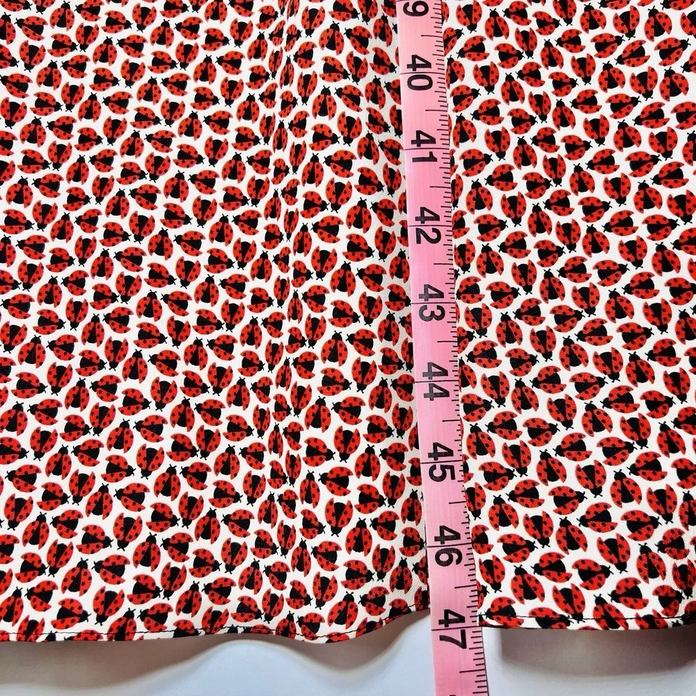 Carolina Herrera New York Ladybug Print Long Sleeve Belted Dress Sz 12 $2690 NWT - Picture 15 of 15